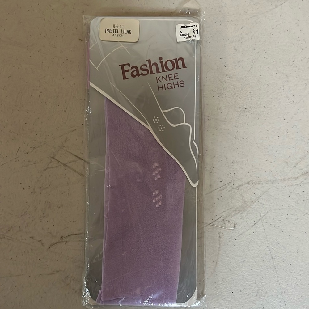 Fashion Knee Highs stockings pastel lilac vintage